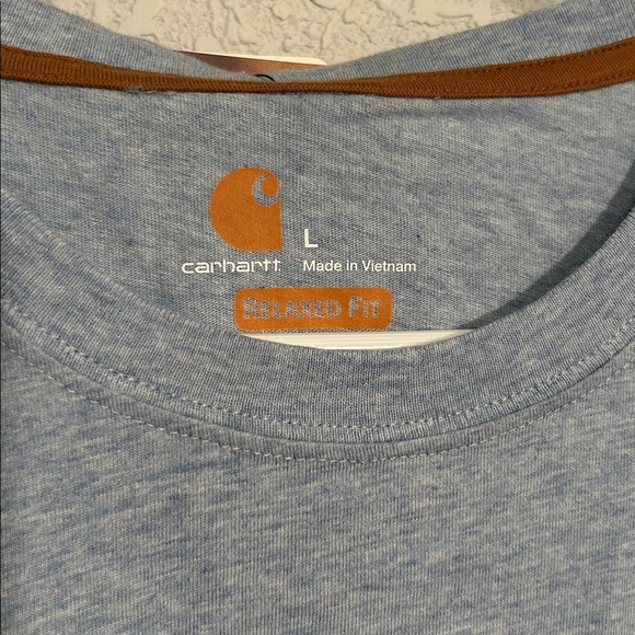 Carhartt Heather Blue Short Sleeve Tee L - Picture 4 of 6